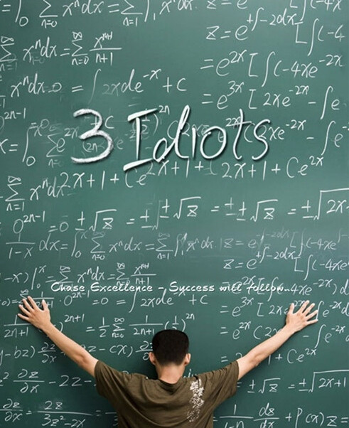 三傻大闹宝莱坞 3 Idiots (2009) 还是最喜欢这张海报了，直接颠覆了我的价值观的电影。