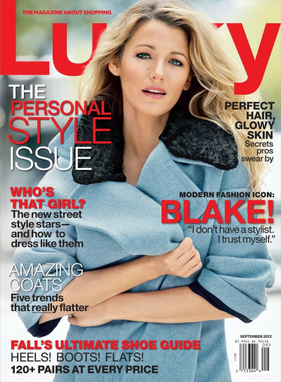 Blake Lively／Lucky2013年9月号 时尚、封面、欧美