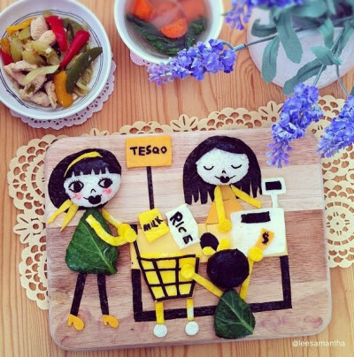 Samantha Lee一位华人妈妈为两位女儿制作的美食，这些是2012年的图片，分享自Instagram