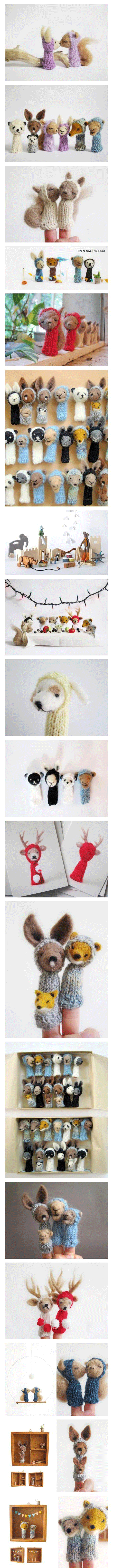 羊毛毡遇上针织，变身可爱的手指娃娃，给宝宝表演一场童话剧吧!