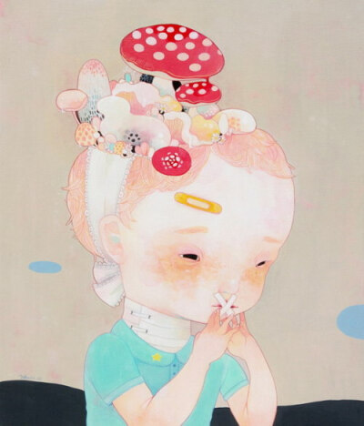 Hikari Shimoda，日本女画家，出生于1984年.她称自己的创作主体都是孩子，神经质的，无辜的，孩子们。“他们不是某个特定的谁，但也可能就是你自己，伤痕累累却天真无邪”。更多以儿童为主题的插画，可以参阅以下文…