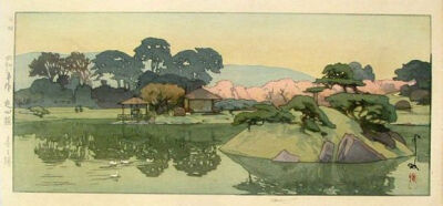 吉田博 Yoshida Hiroshi(1876年 - 1950，74岁)，西洋画家，版画家。