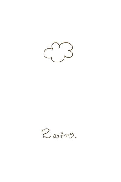 iphone壁纸原创，手绘，简约,rain字母，下雨