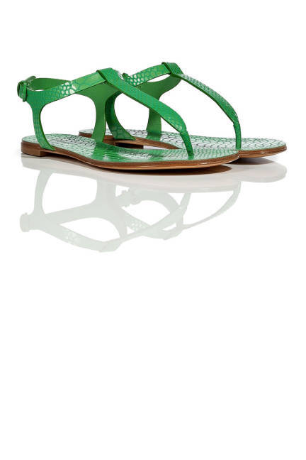 Casadei Patent Leather Thong Sandals