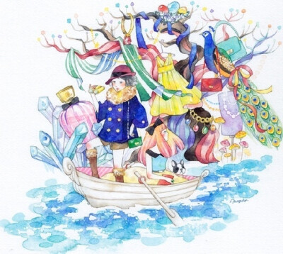 媒体称她是游走在现实与幻想之间的插画家。