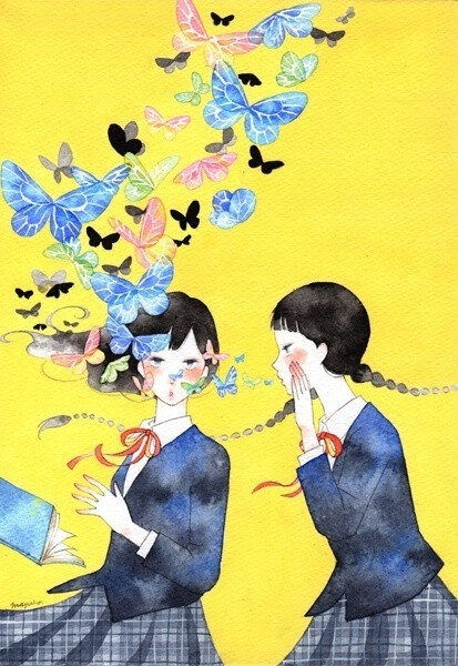 媒体称她是游走在现实与幻想之间的插画家。