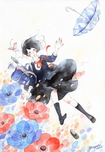 媒体称她是游走在现实与幻想之间的插画家。