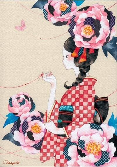 媒体称她是游走在现实与幻想之间的插画家。