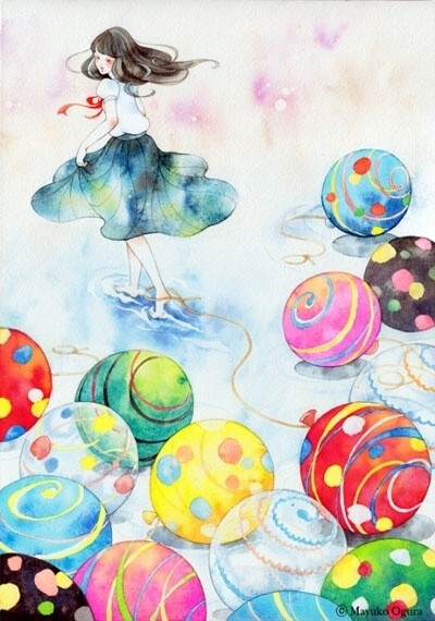 媒体称她是游走在现实与幻想之间的插画家。