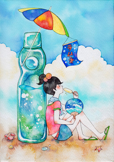 媒体称她是游走在现实与幻想之间的插画家。