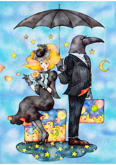 媒体称她是游走在现实与幻想之间的插画家。