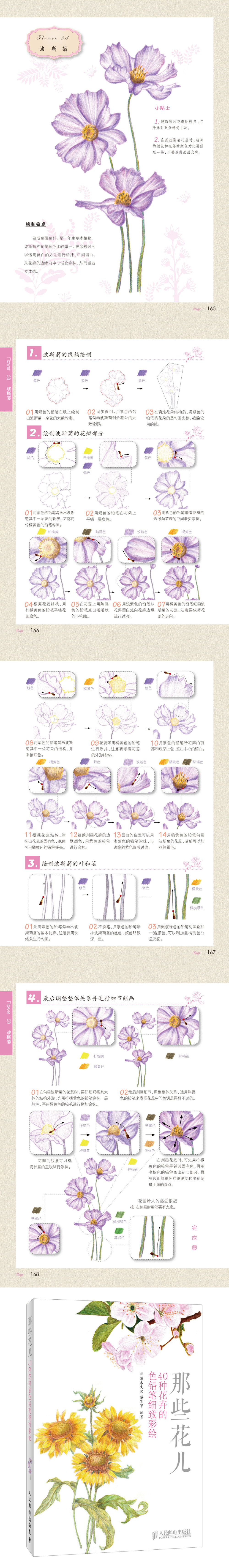 《那些花儿：40种花卉的色铅笔细致彩绘 》