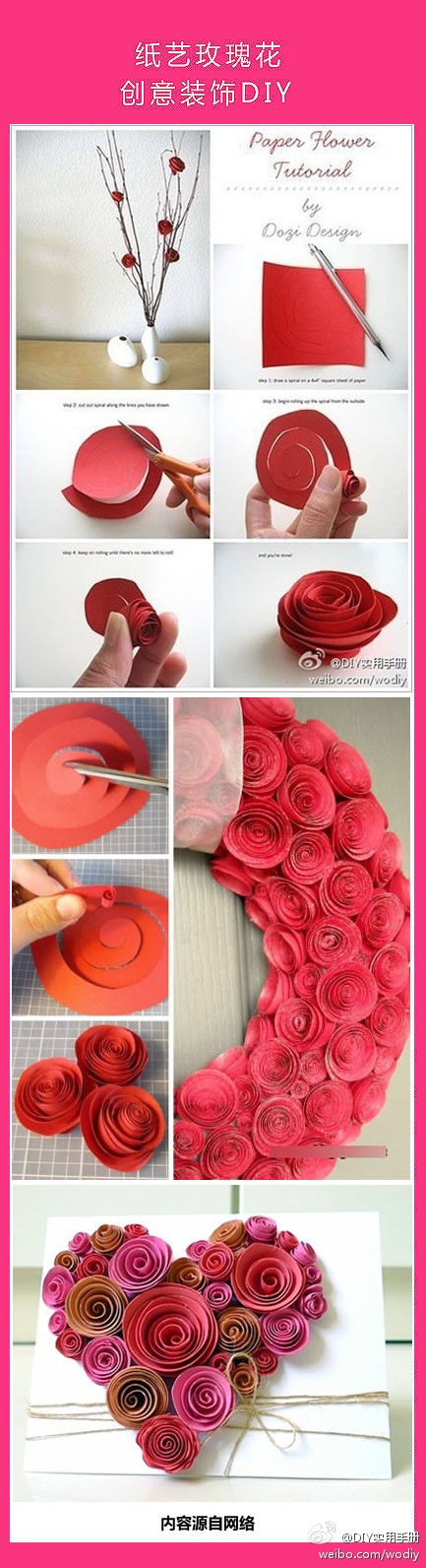 紙藝玫瑰創意DIY的