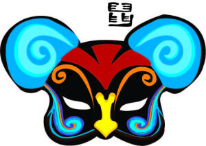 京剧面具鼠