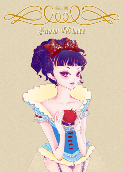 白雪公主 #snow white #yellow #apple #