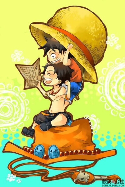 海贼王丨Ace&amp;Luffy_____•艾斯and路飞