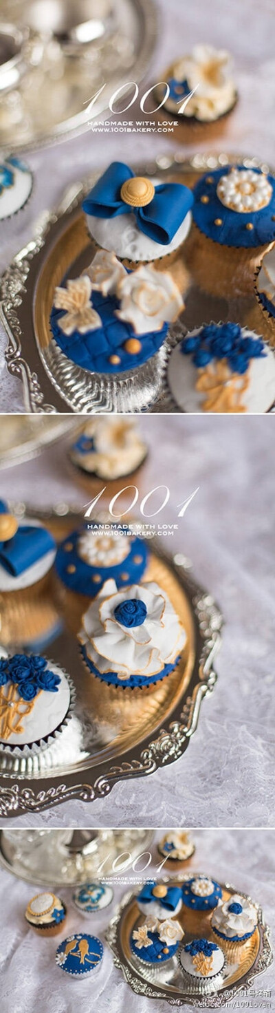 某个品牌，为自己的vip客人定制的cupcake~ 图片分享自@1001号烤箱