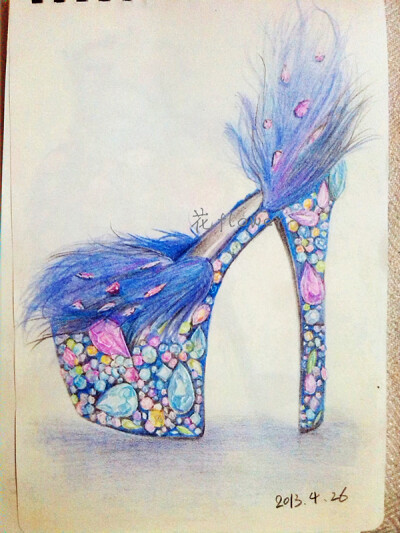 ヾ(o◕∀◕)ﾉ ヾ(o◕∀◕)ﾉ ヾ(o◕∀◕)ﾉ high heels 手绘高跟鞋 -LIUCHENHUI-