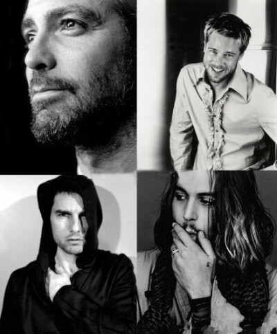 乔治·克鲁尼，汤姆·克鲁斯，布拉德·皮特，约翰尼·德普—— 岁月成就了男人。