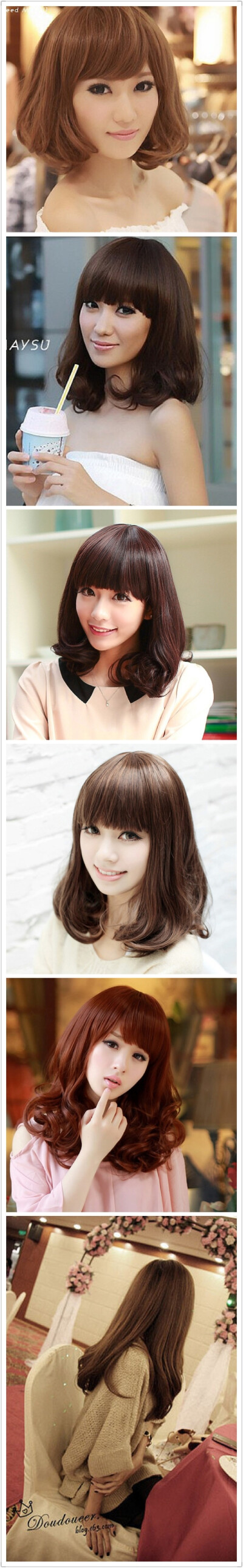 不同头发长度的梨花头发型，每款都好美~