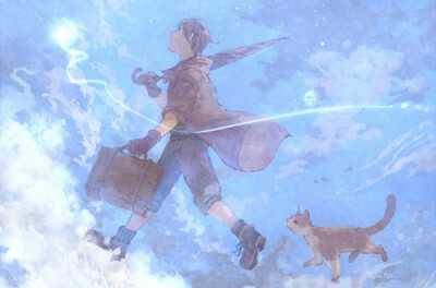 雾中风景，日本插画师Pon的暖色调插画作品欣赏http://www.52souluo.com/76127.html