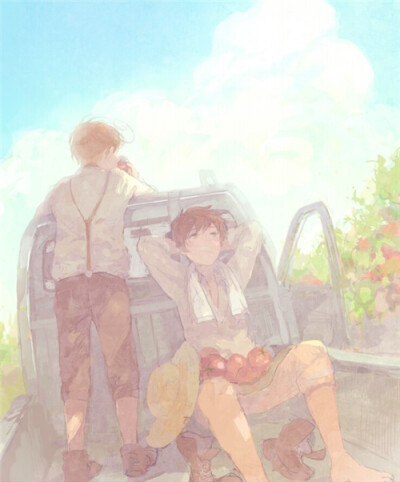 雾中风景，日本插画师Pon的暖色调插画作品欣赏http://www.52souluo.com/76127.html