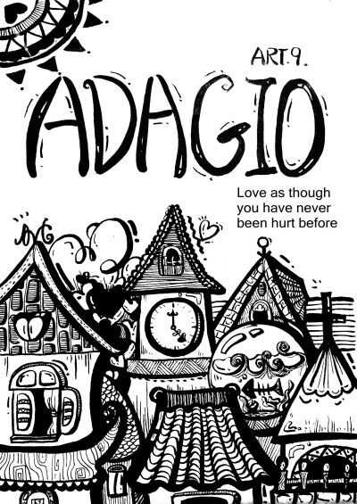 adagio 线稿 黑白 手绘