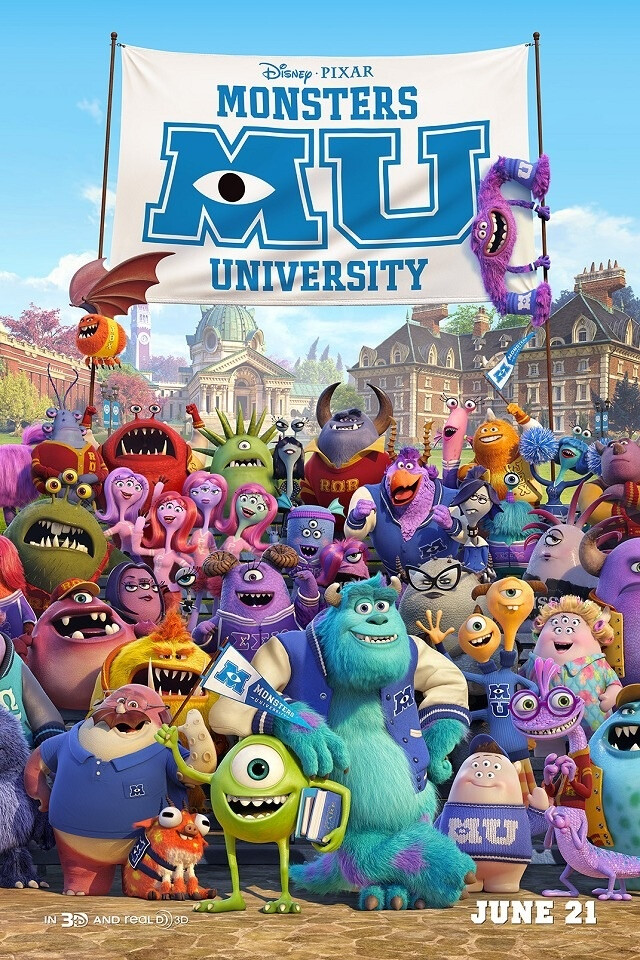 Monsters University - 《怪兽大学》电影海报