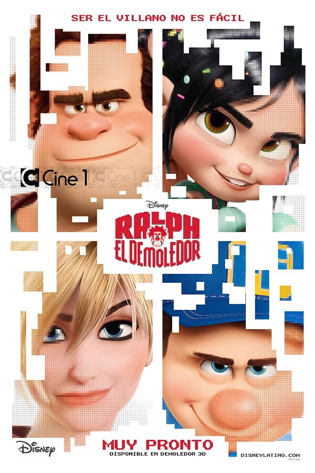 Wreck-It Ralph - 《无敌破坏王》动画海报。 迪士尼的华丽逆袭！ 当拉尔夫落向可乐山，耳边响起坏蛋宣言的时候，即使我已经猜到了结局依然被感动到一塌糊涂…