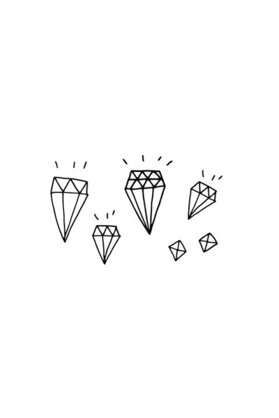 Iphone壁纸。小插画。简洁。大钻石。