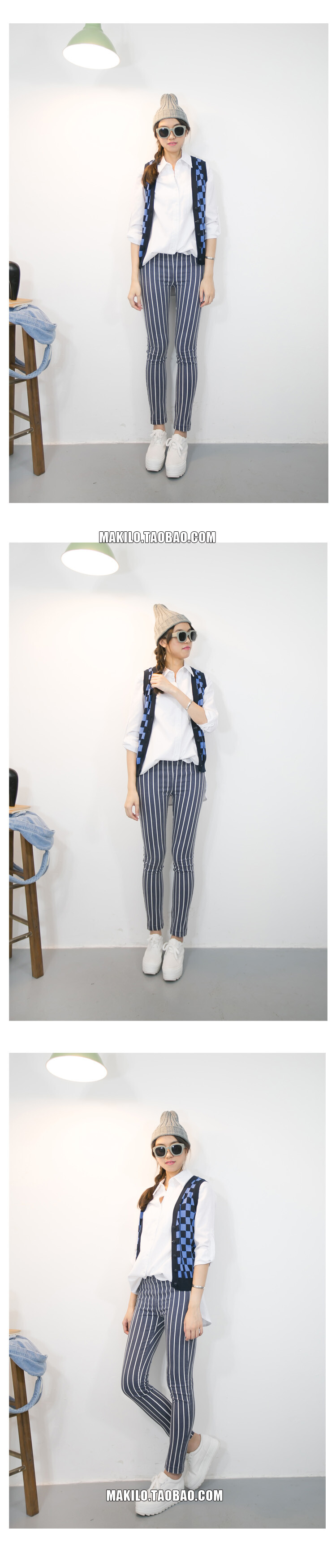 小格马甲很棒的搭配单品