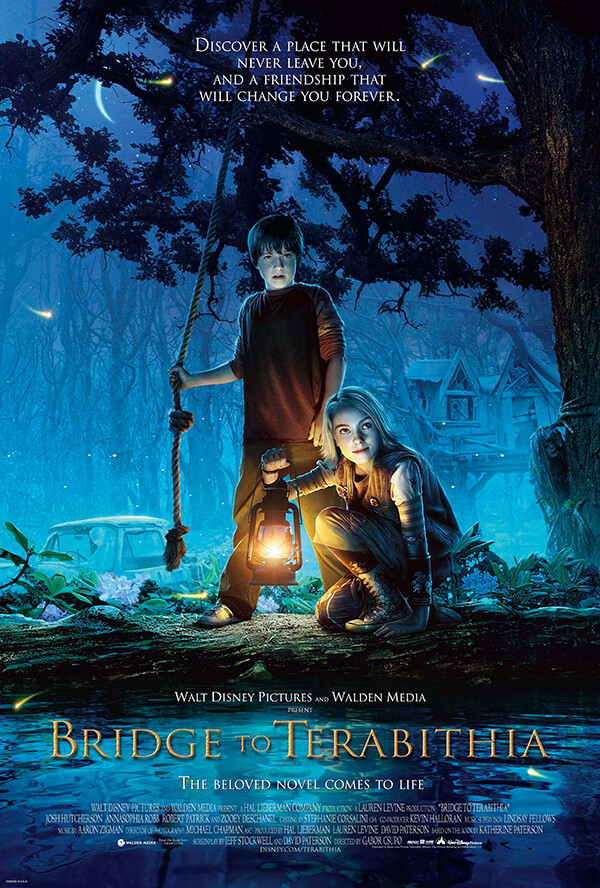 仙境之桥 Bridge to Terabithia (2007)海报树后面确实吓到我了。