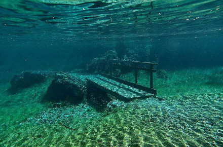 奥地利水珍珠 · 绿湖水下公园 ，位于奥地利萨尔茨卡默古特地区