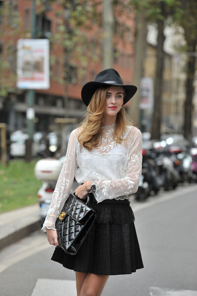 ❀意大利时尚博主 Chiara Ferragni ❀ Milan fashionweek day 1