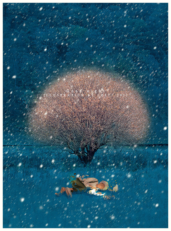 插画师 @lost7 孤单星球系列画作精选.