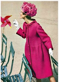 Fashion photo by William Klein for Vogue, 1958like this rose hat