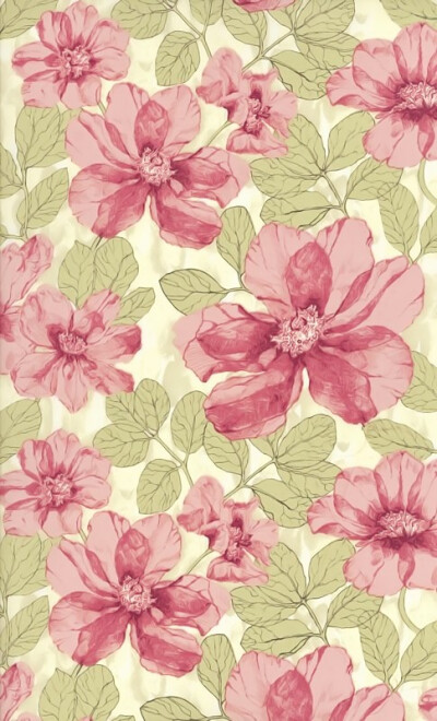 水彩手绘 花碎花 田园墙纸 背景素材平铺 iPhone壁纸