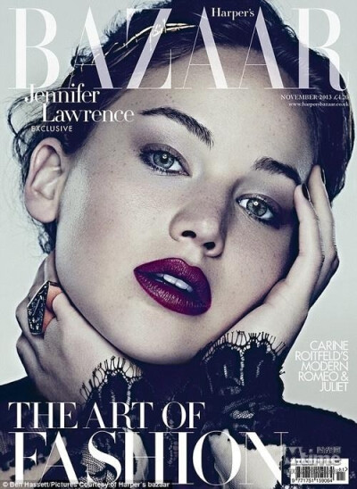 Jennifer Lawrence/Harper's Bazaar英国版2013年11月号 时尚、封面、欧美