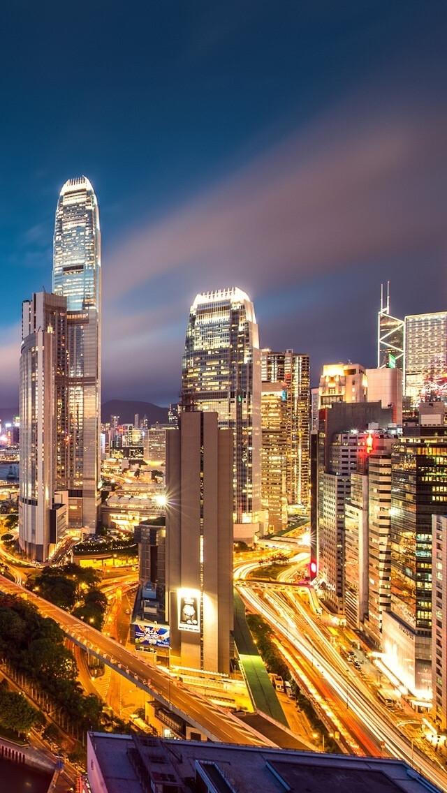 城市楼房iphone5高清手机壁纸素材背景