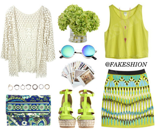 Tank Top: Monki Skirt: Peter Pilotto Sandals: Blonde Ambition