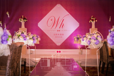 长沙西雅生活婚庆 西雅生活婚庆团队 又一力作，紫色主题 搭配小细节 抓住眼前的设计