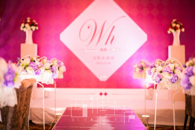 长沙西雅生活婚庆 西雅生活婚庆团队 又一力作，紫色主题 搭配小细节 抓住眼前的设计