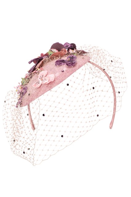 Floral net headpiece