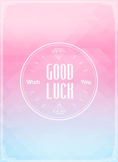 幸运眷顾。iphone壁纸 自制 希望大家多多收集，不要盗图