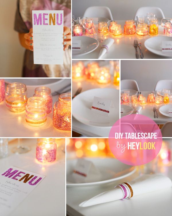 DIY Sparkly Tablescape