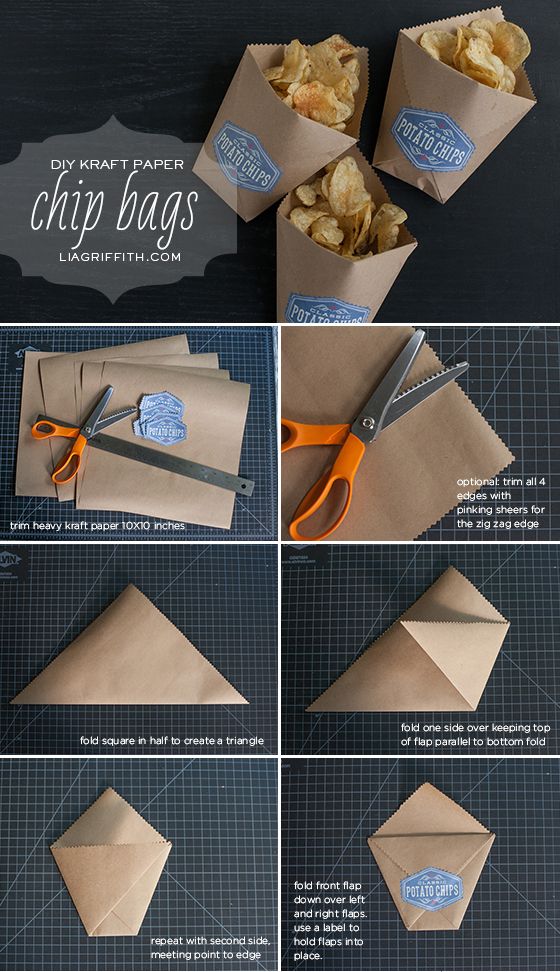 How to Make Kraft Paper Snack Bags for Your Summer Parties