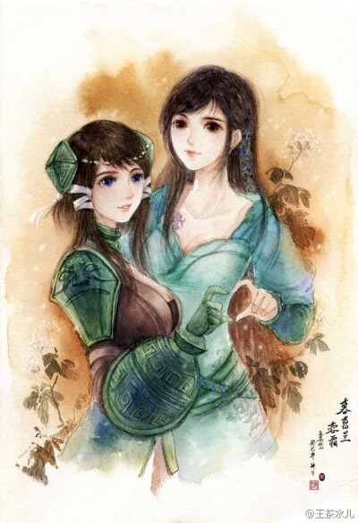 #双剑姐妹花##蓉霜（轩辕剑六）##暮菖兰（仙剑五前传）#结霜组后涂个暮蓉组。