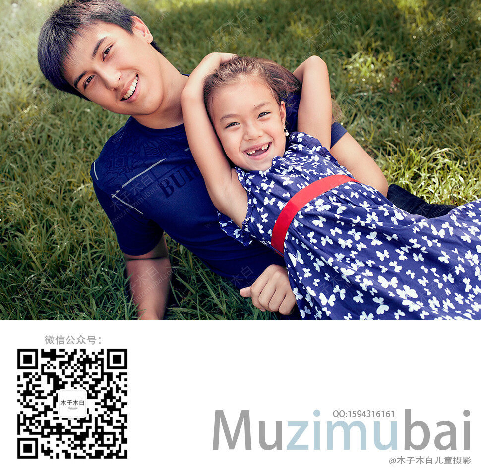 #外景系列# 中乌混血兄妹。妹妹疯起来没个边，哥哥整个拍摄影中一直呵护着她。[鼓掌]