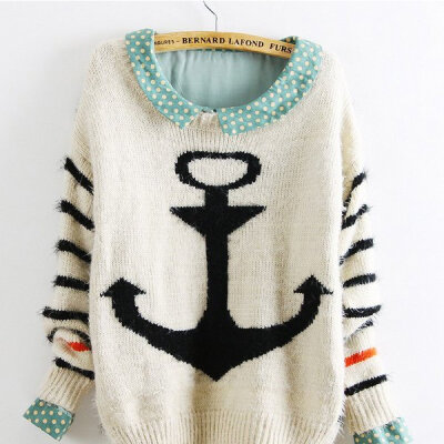 Striped Navy Retro Sweater