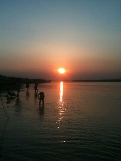 济南 静谧夕阳下的黄河